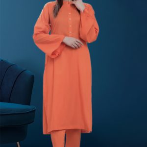 2 Piece Cotton Suit – Orange