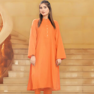2 Piece Cotton Suit – Orange