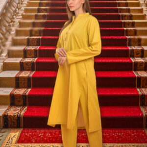 2 Piece Cotton Suit – Canary Yellow