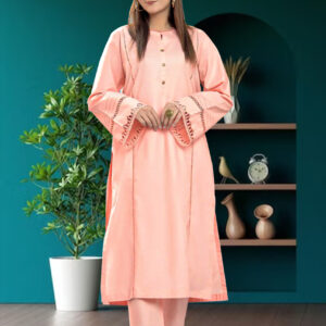 2 Piece Cotton Suit – Flamingo Pink Elegant