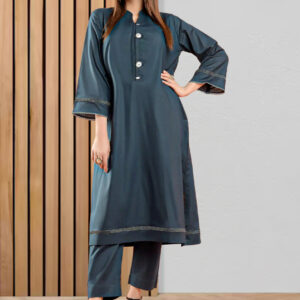 2 Piece Cotton Suit – Midnight Blue