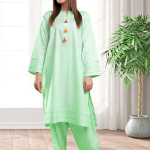2 Piece Cotton Suit – light Green