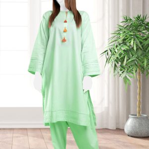 2 Piece Cotton Suit – light Green