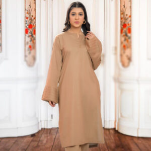 2 Piece Cotton Suit – Caramel Brown