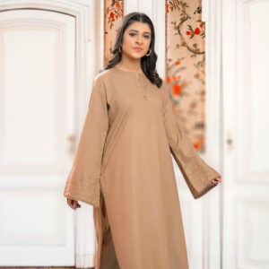 2 Piece Cotton Suit – Caramel Brown