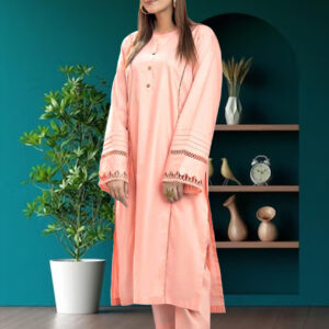 2 Piece Cotton Suit – Flamingo Pink Elegant