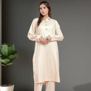 2 Piece Cotton Suit – Blond White