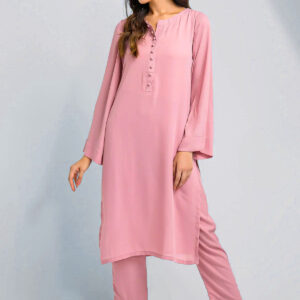 Elegant Tea Pink CO-ORD  2 Piece Cotton