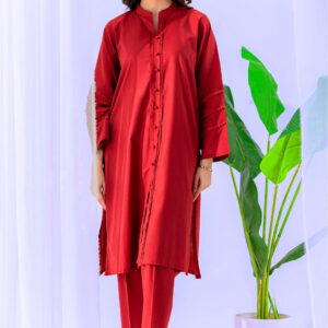 2 Piece – Cotton Maroon Shalwar Kameez