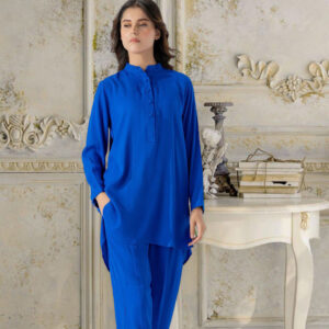 2 Piece – Cotton Suit  Electric Blue CO-ORD