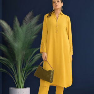 Yellowish Mustard 2 Piece – Cotton Suit