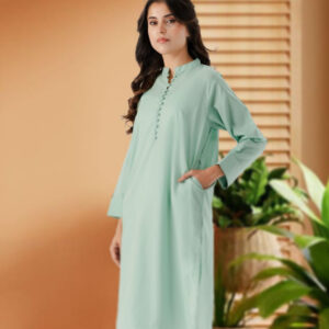 2 Piece – Cotton Suit Caribbean Green Solid