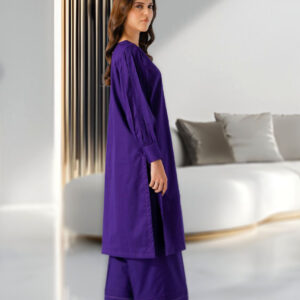 2 Piece – Cotton Suit  Purple Solid