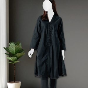 2 Piece – Cotton Suit  Women Black