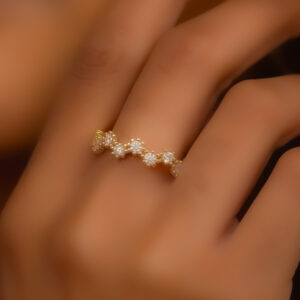 Golden Bloom Eternity Ring
