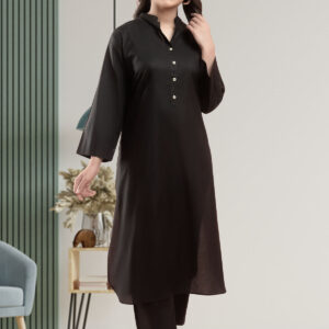 2 Piece Lawn Suit – Black