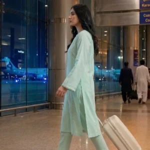 2 Piece Lawn Suit – Turquoise