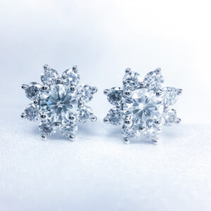 Crystal Bloom Stud Earrings – Premium Zircon Shine