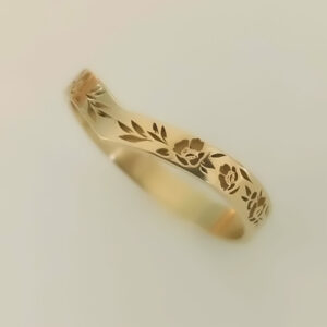 Carat Finger Circlet Stainless Flower Curved Rhinestone Finger Ring Set