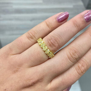 Golden Aurora Eternity Ring