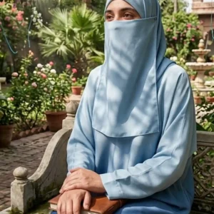 Aqua Serenity Flow Abaya