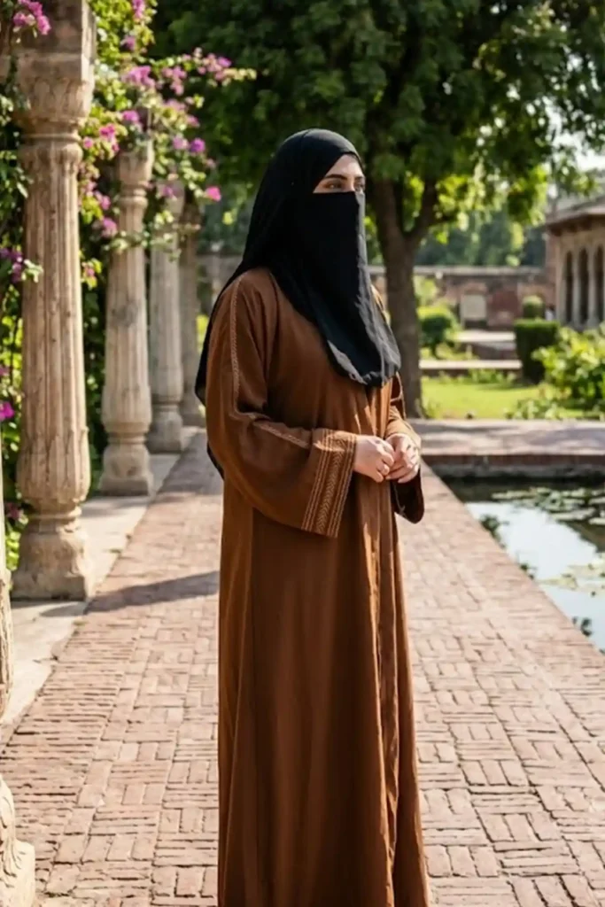 Royal Cocoa Embroidered Abaya