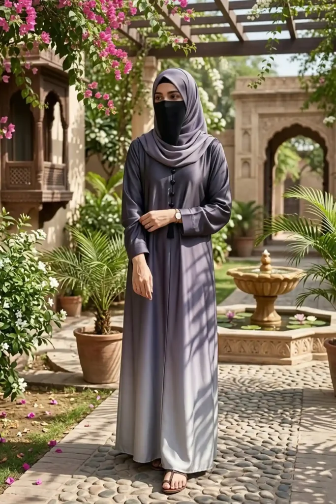 Shadow Pearl Ombre Abaya